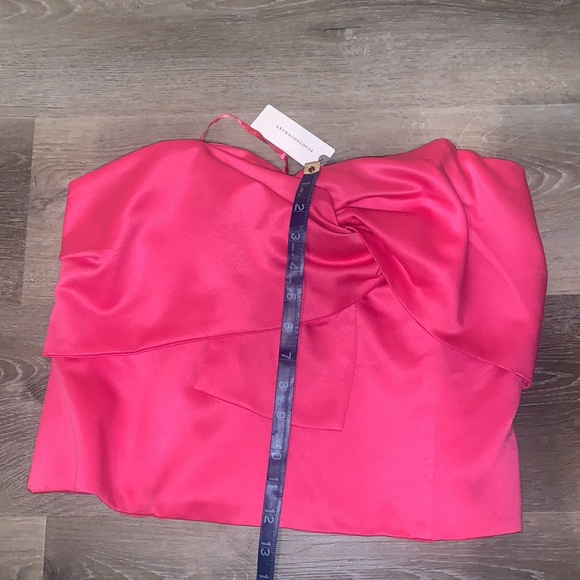 Anthropologie Barbie Valentine's pink bow satin NWT, stretches, never worn - Picture 6 of 6